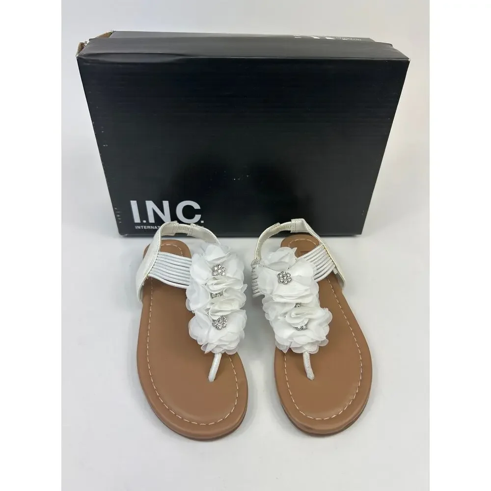 I.N.C. International Concepts Kiara White Sandals Size 12‎ M